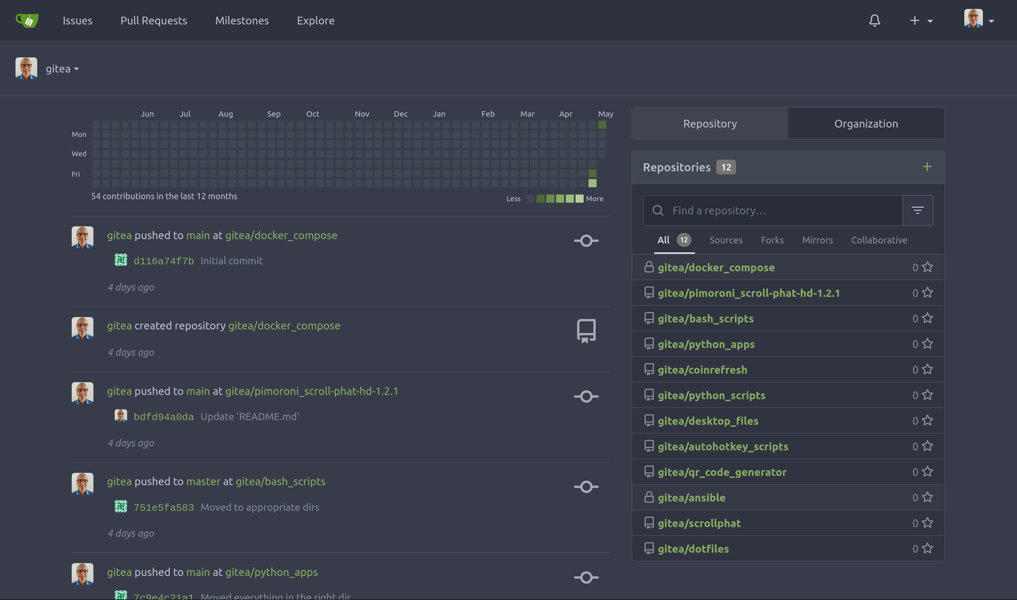 Gitea LXD on Proxmox