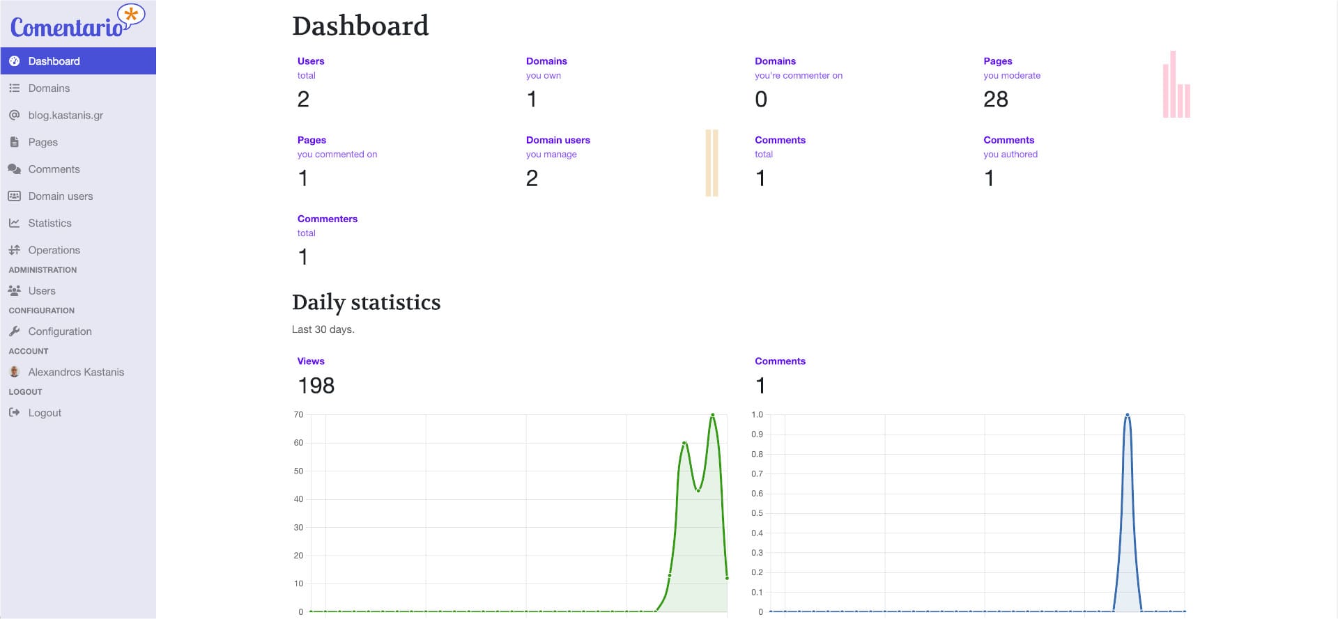 Comentario is my choice for a blog commenting system